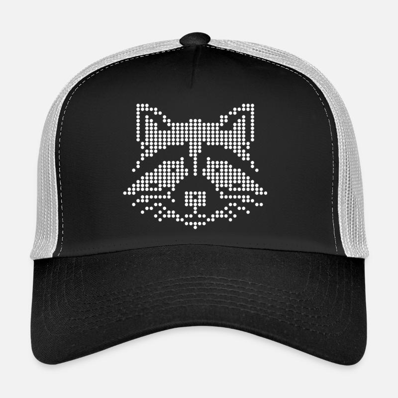 Dotted geometric Raccoon design Trucker Cap