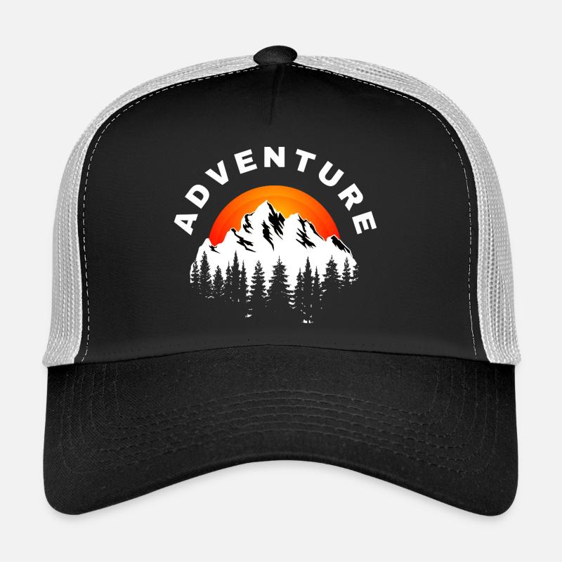 Adventure Mountains Sunset - Trucker Cap - black/stone grey