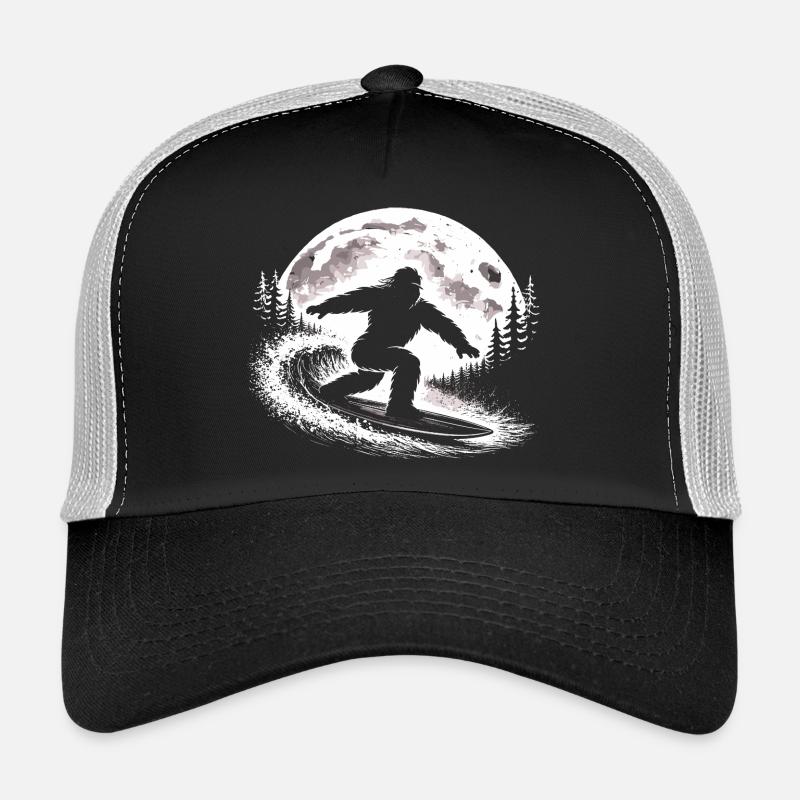 Bigfoot Surfer Trucker Cap