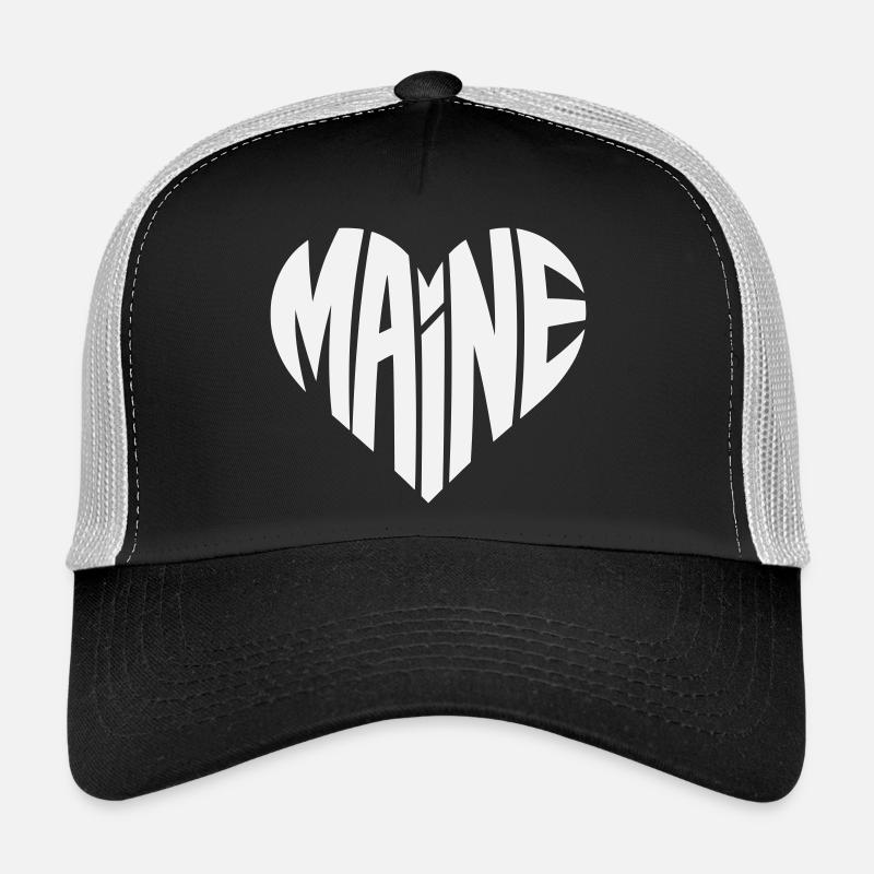 Conception de fautes de frappe de cœur dans le Maine Casquette trucker 