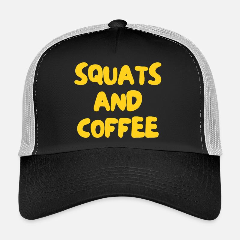 squats and coffee Trucker Cap