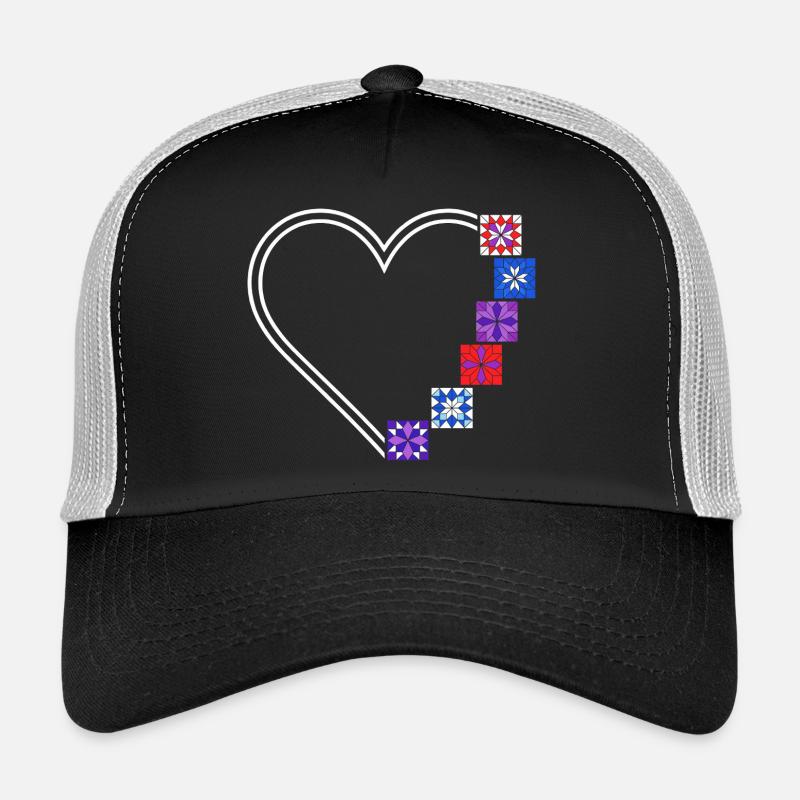 Quilting Passion | Hearts and Patchwork Blocks Trucker Cap