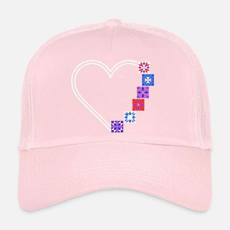 Quilting Passion | Hearts and Patchwork Blocks Trucker Cap
