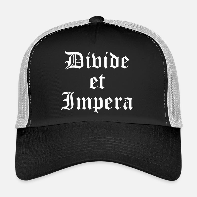 Divide et Impera Gothic Print Trucker Cap