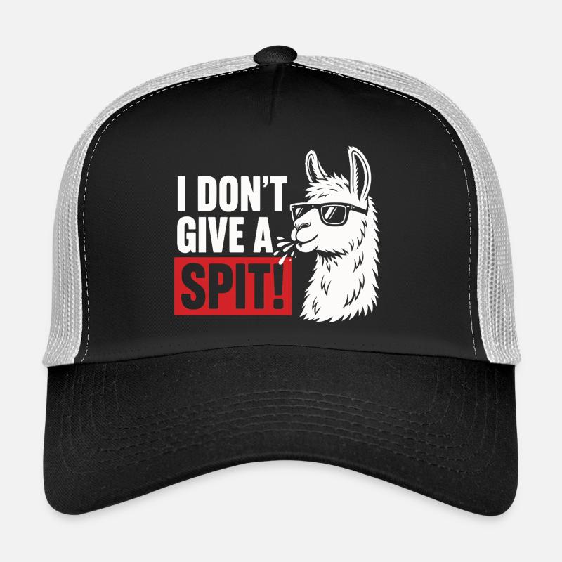 I Don't Give A Spit Lama Spruch Shirt Trucker Cap