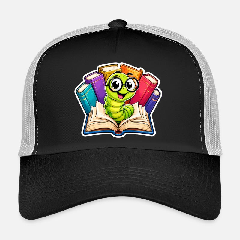 Cheerful Bookworm Trucker Cap