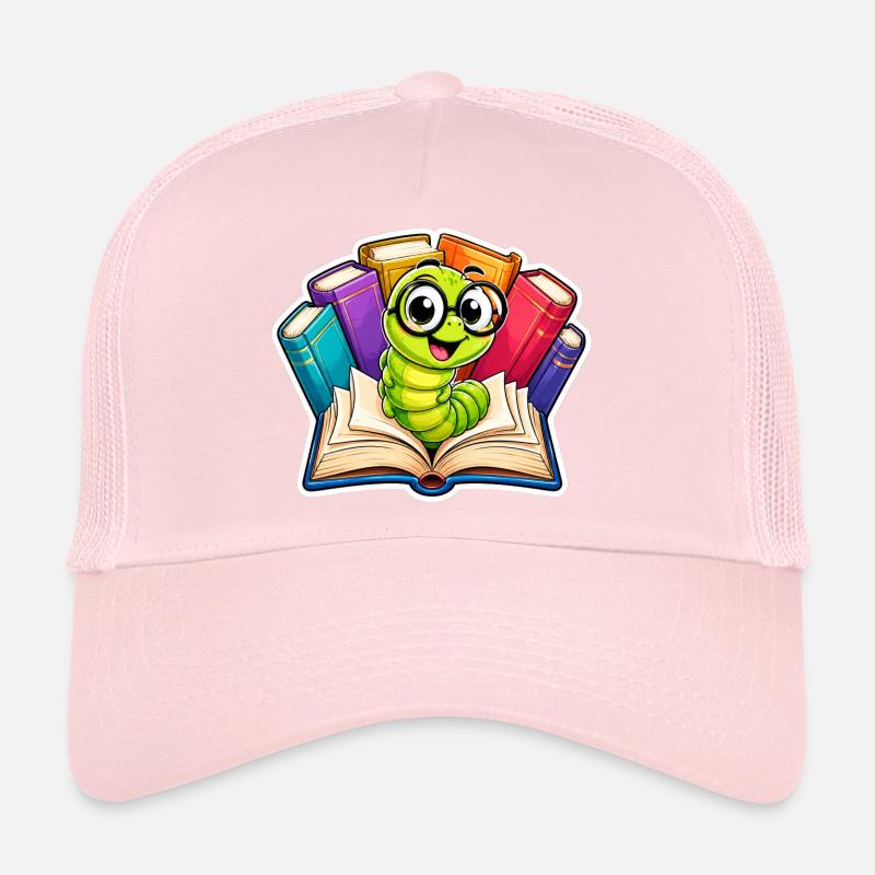 Cheerful Bookworm Trucker Cap