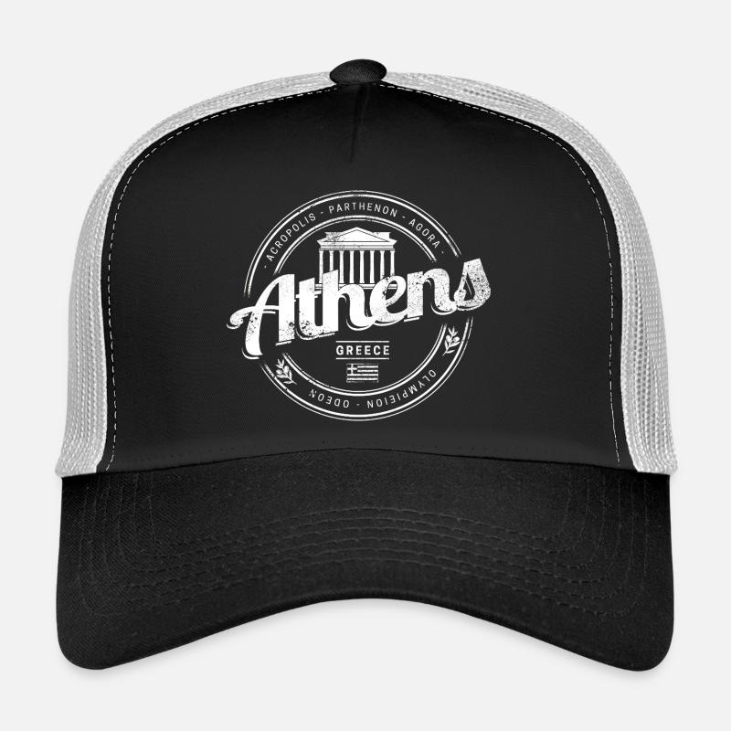 Athens Greece with Acropolis Vintage Souvenir Trucker Cap