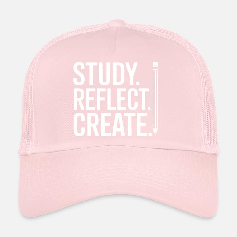 Study Reflect Create Poster Trucker Cap