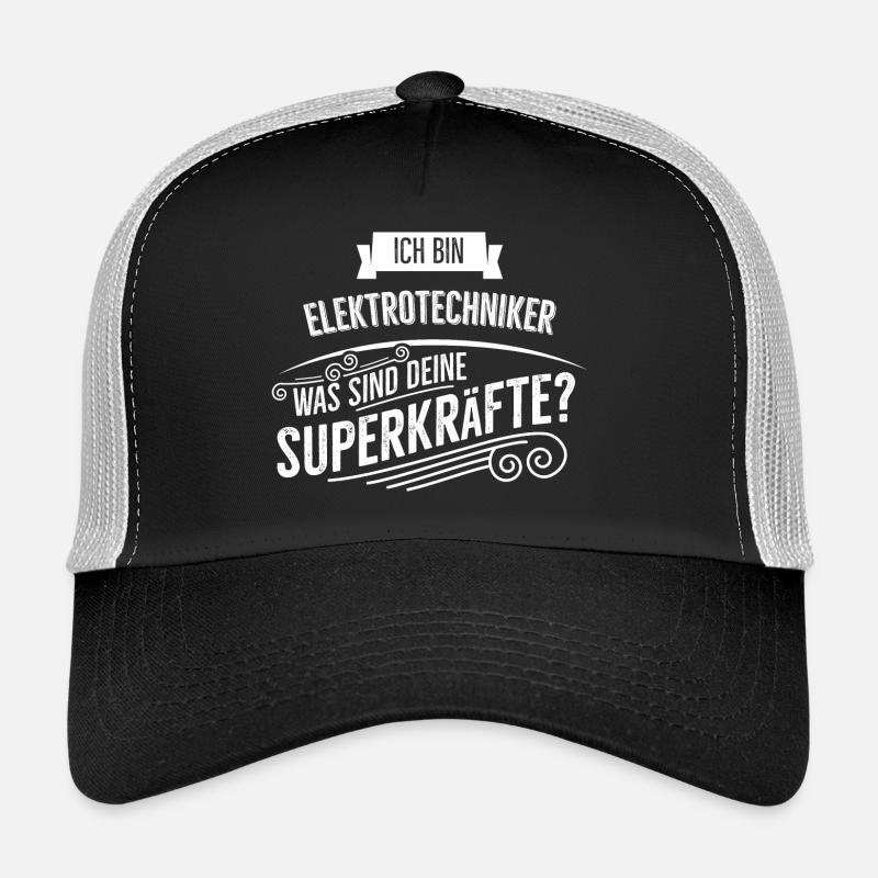 Elektrotechniker - Trucker Cap - Schwarz/Steingrau