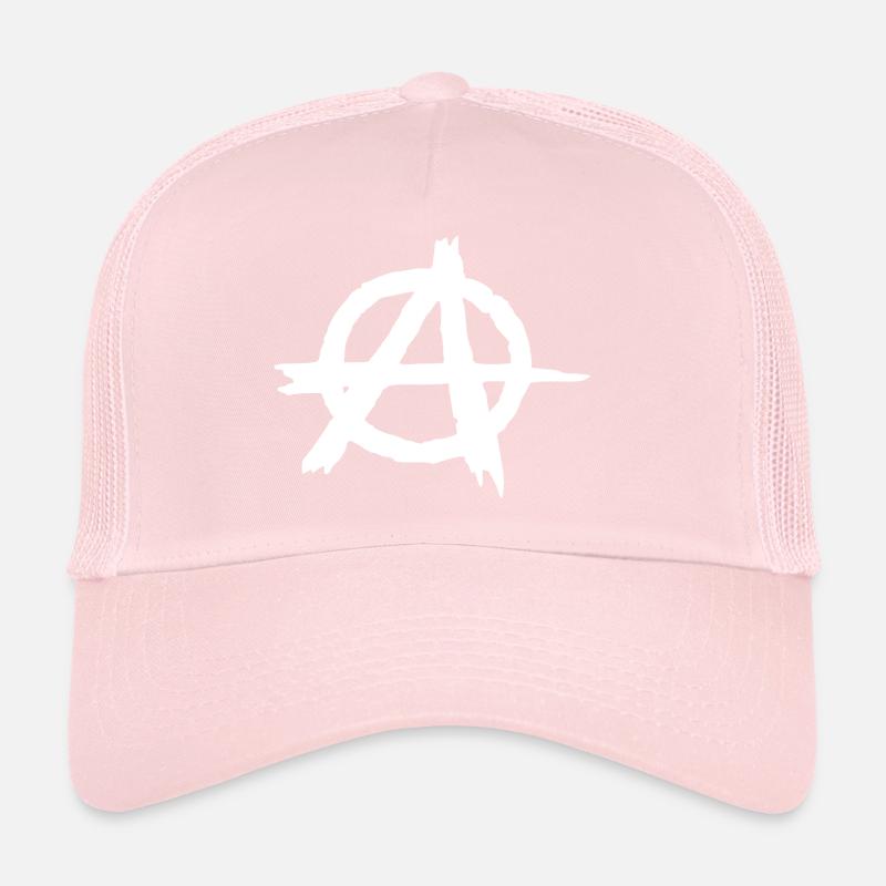 Anarchy symbol in circle Trucker Cap