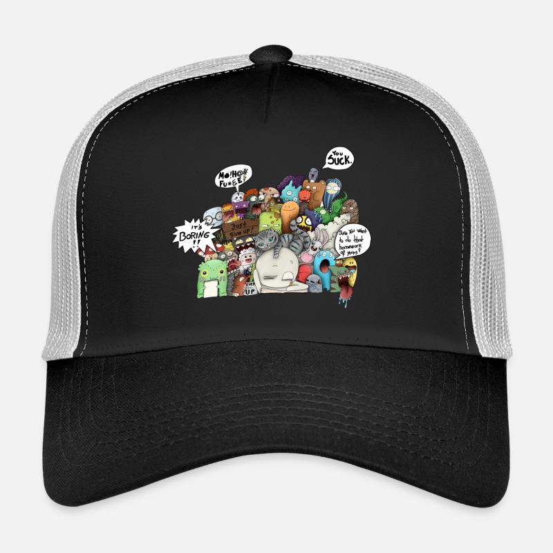 Konzentration - Trucker Cap - Schwarz/Steingrau