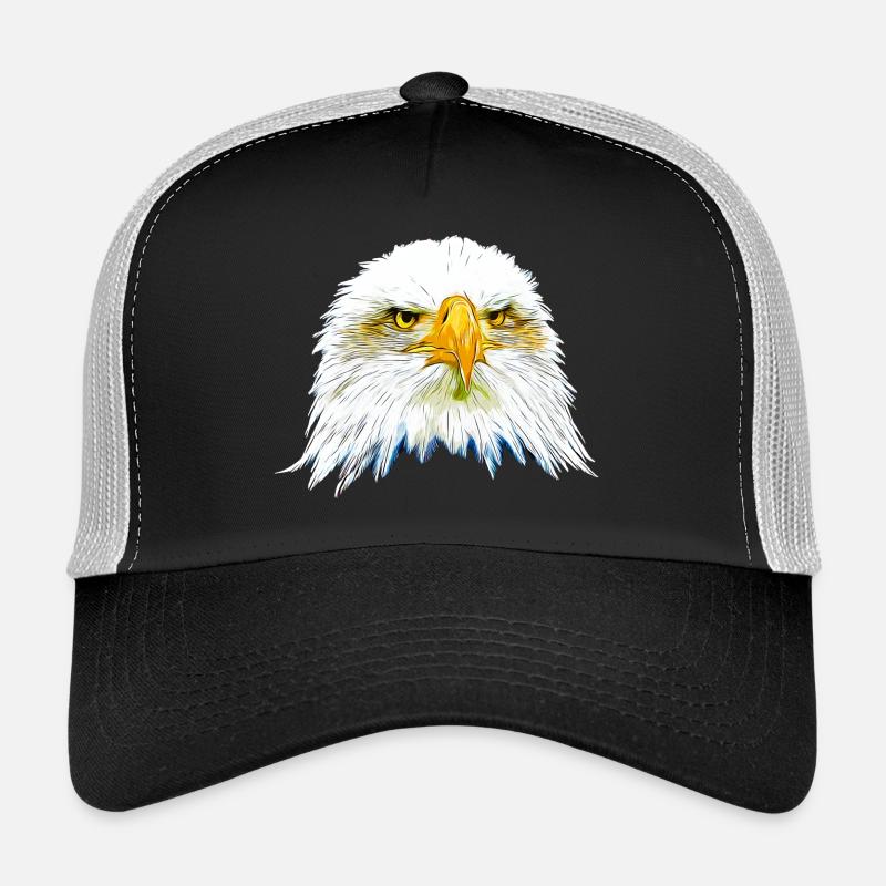 gxp eagle bald eagle vector art - Trucker Cap - black/stone grey