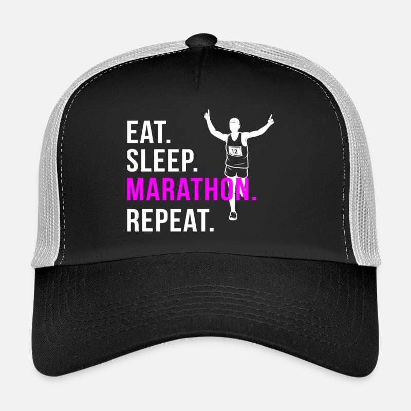 Marathon - Trucker Cap - Schwarz/Steingrau