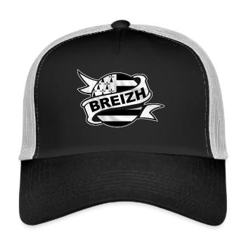 Breizh Bretagne 04 - Casquette trucker  - noir/gris pierre - Devant