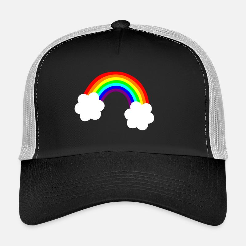 Regenbogen - Trucker Cap - Schwarz/Steingrau