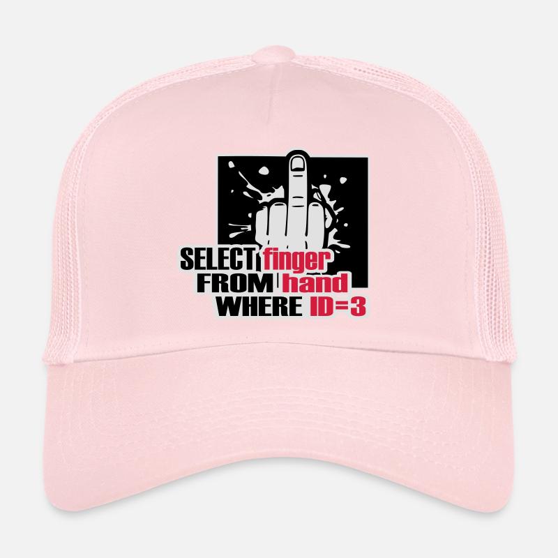 Doigt SELECT FROM main Casquette trucker 