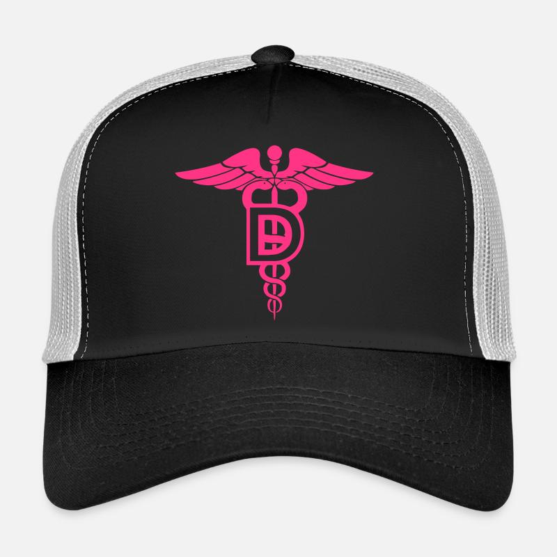 Caducee dentiste - Casquette trucker - noir/gris pierre