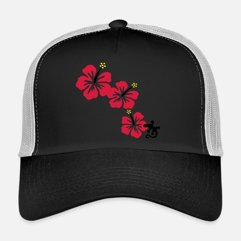 Hibiscus avec GECKO Casquette trucker 