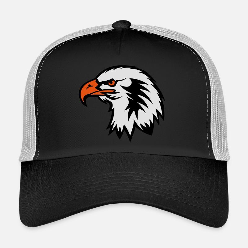 eagle head eagle drawing cartoon face 702 Trucker Cap