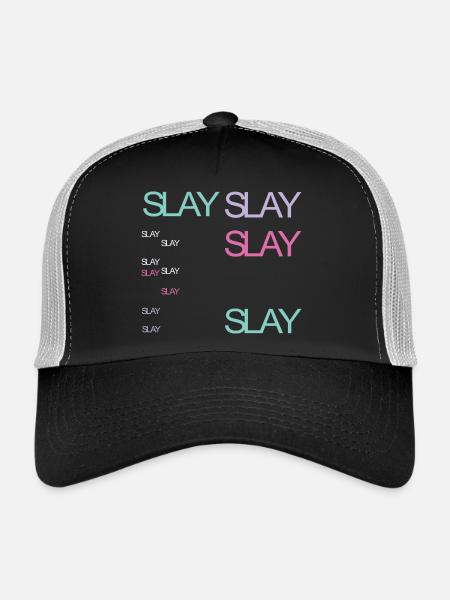 Slay - Trucker Cap - black/stone grey - Front