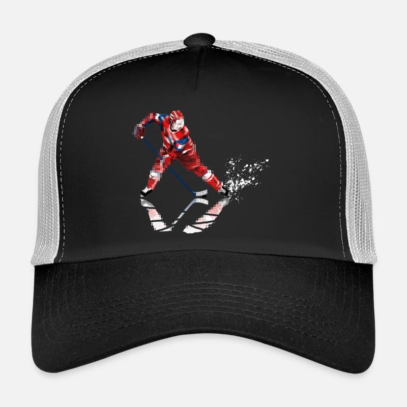 Eishockey - Trucker Cap - Schwarz/Steingrau