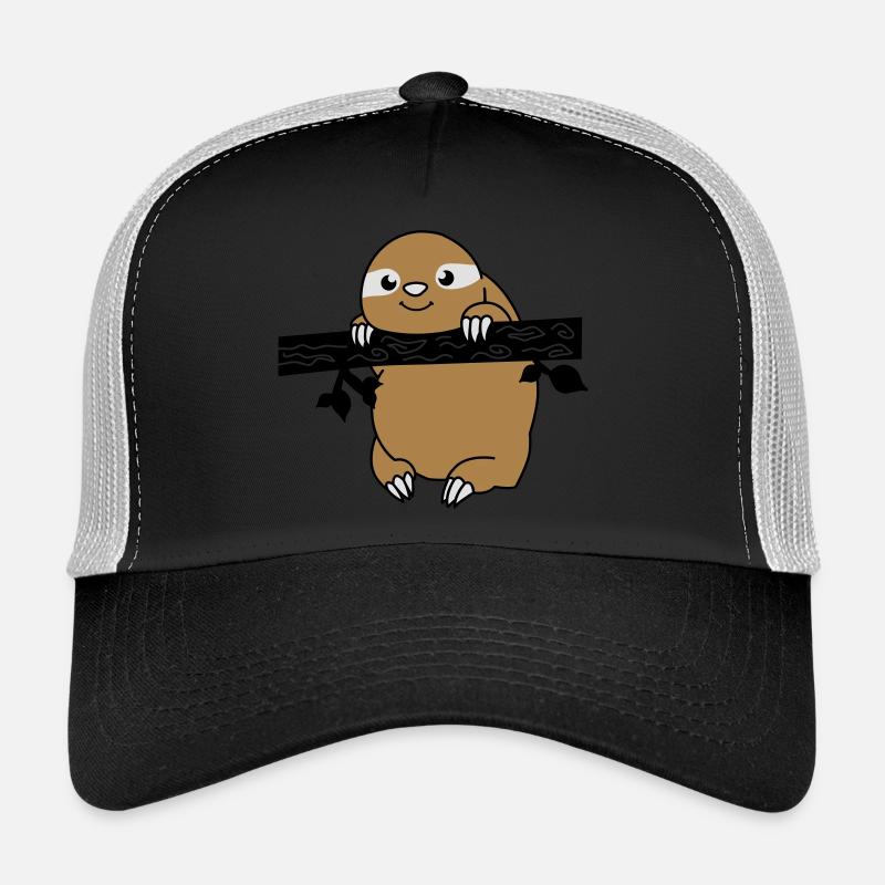 faultier_02 - Trucker Cap - Schwarz/Steingrau