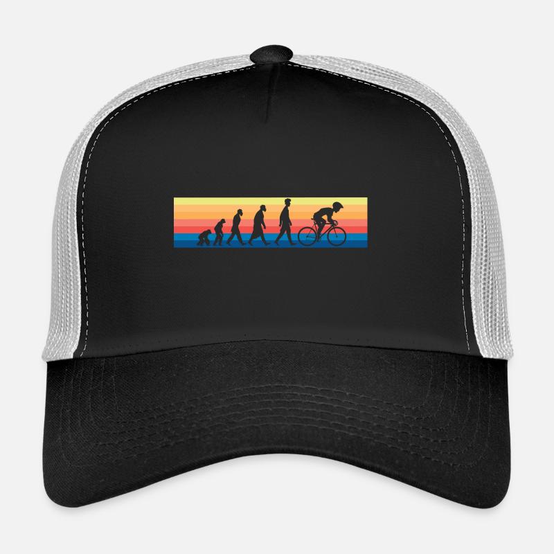 Bicycle Evolution Retro Race Cyclist Trucker Cap