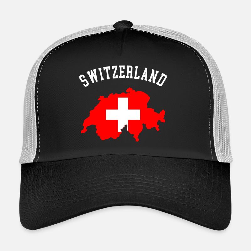 Carte du drapeau suisse Casquette trucker