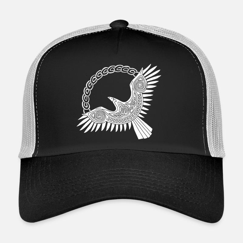 Weißer Wikinger-Adler Trucker Cap