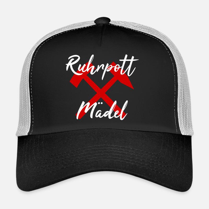 Ruhrpott Mädel Schlägel & Eisen - Trucker Cap - Schwarz/Steingrau