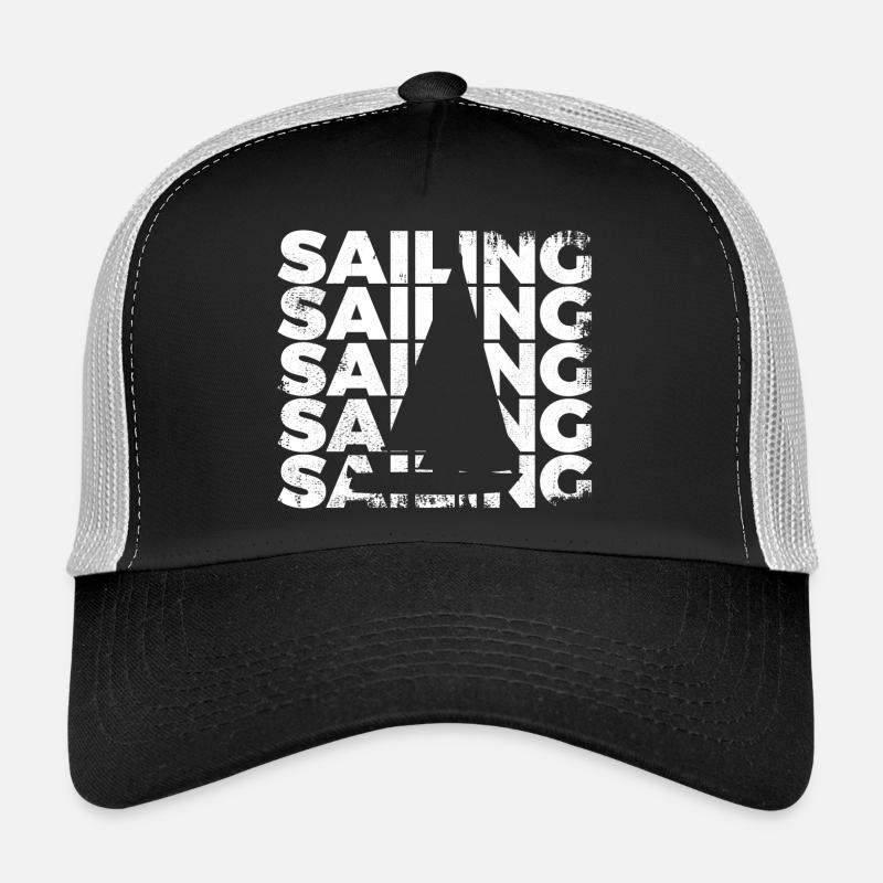 Segelboot - Trucker Cap - Schwarz/Steingrau