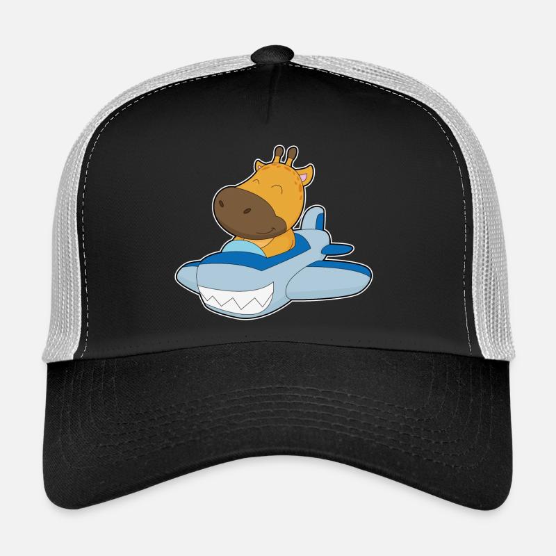 Giraffe Airplane Trucker Cap