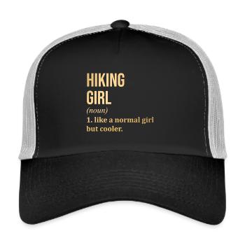 Hiking Hiking Hiking - Trucker Cap - black/stone grey - Front