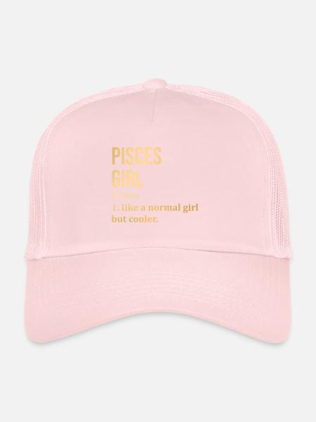 Poissons - Casquette trucker  - rose pâle - Devant