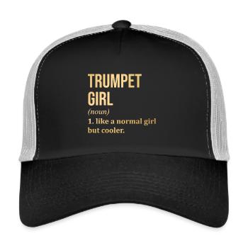 Trompete, Trompete, Trompete - Trucker Cap - Schwarz/Steingrau - Vorne