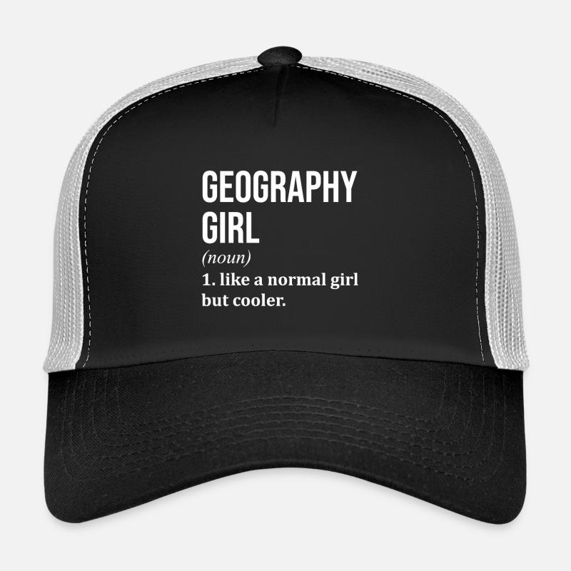 Geografie - Trucker Cap - Schwarz/Steingrau