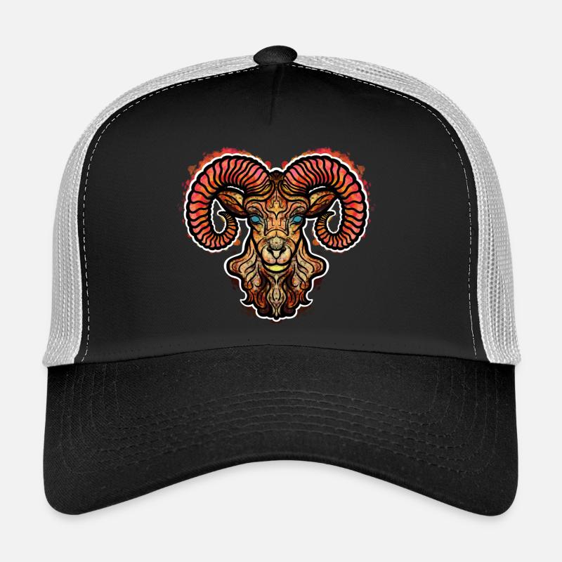 Aries - Trucker Cap - black/stone grey