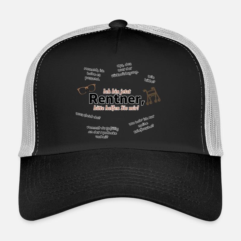 Ich bin jetzt Rentner bitte helfen Sie mir Senior - Trucker Cap - Schwarz/Steingrau