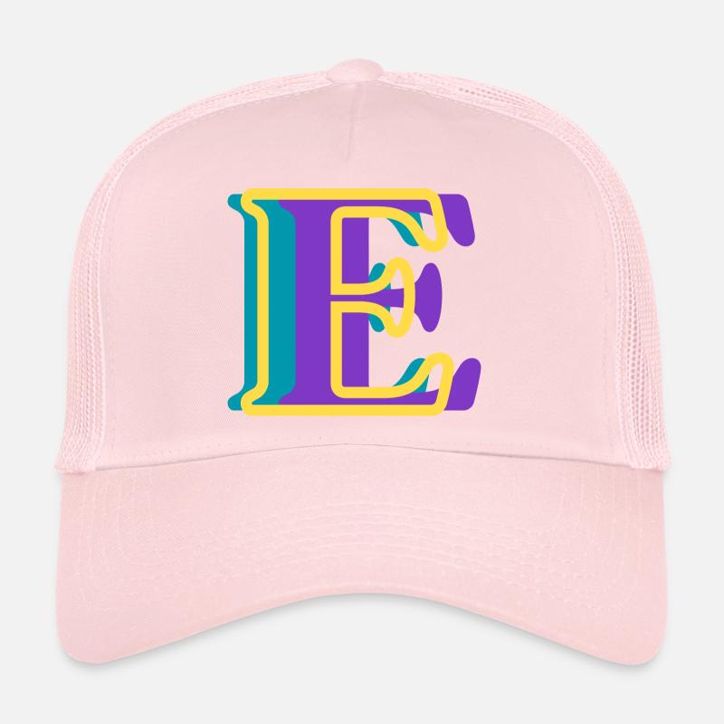 Mehrfarbiger Buchstabe e – originelle Geschenkidee Trucker Cap