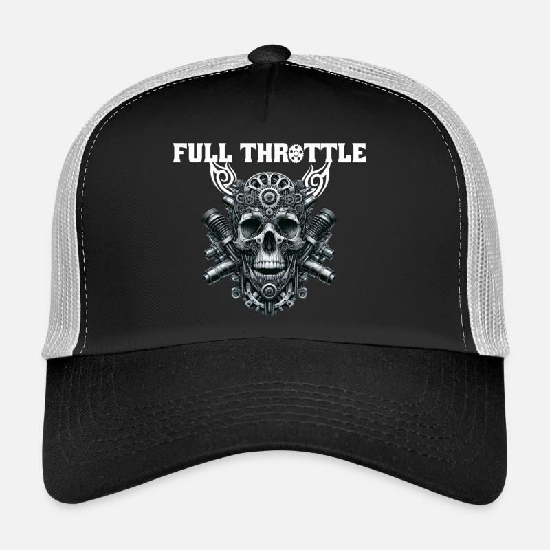 Vollgas - Full Throttle - Trucker Cap - Schwarz/Steingrau