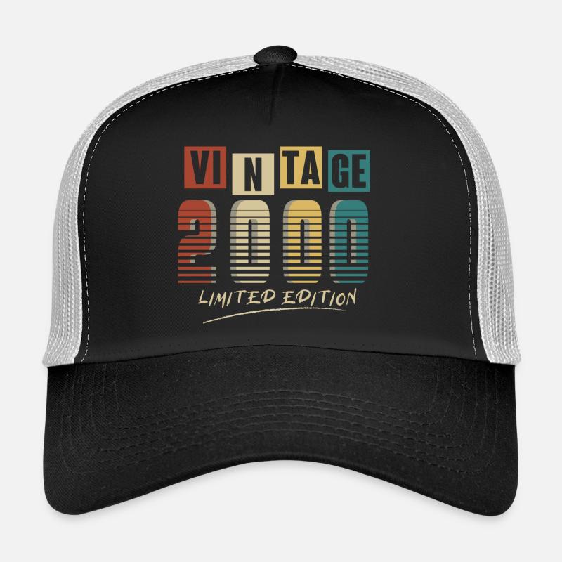 2000 Vintage 2000 né en 2000 anniversaire. Année 2 Casquette trucker 