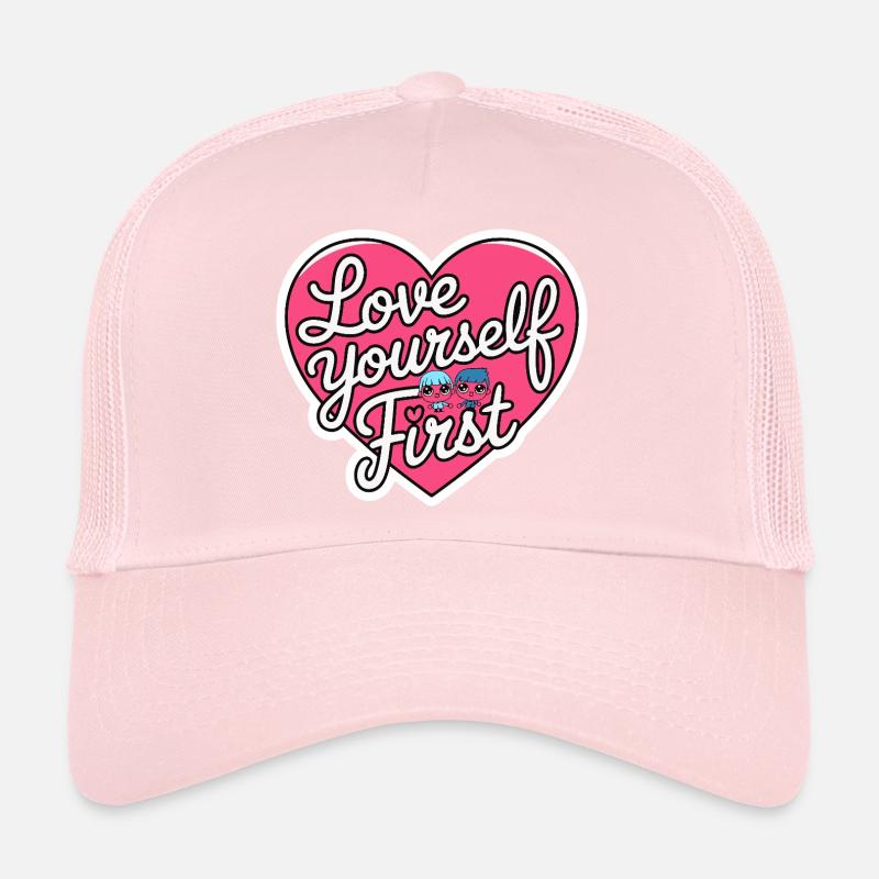 love yourself first Galentine's Day 2026 Trucker Cap