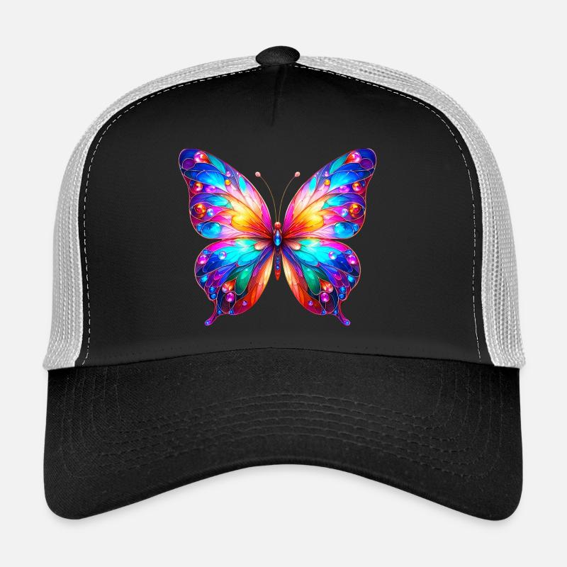 Schmetterling - Trucker Cap - Schwarz/Steingrau