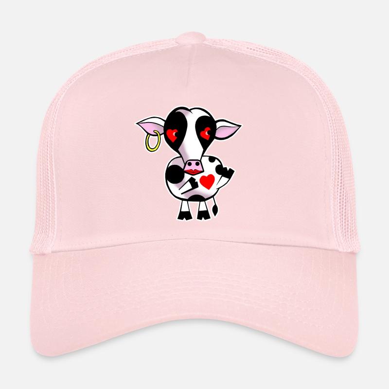 Vache avec cœur Casquette trucker 