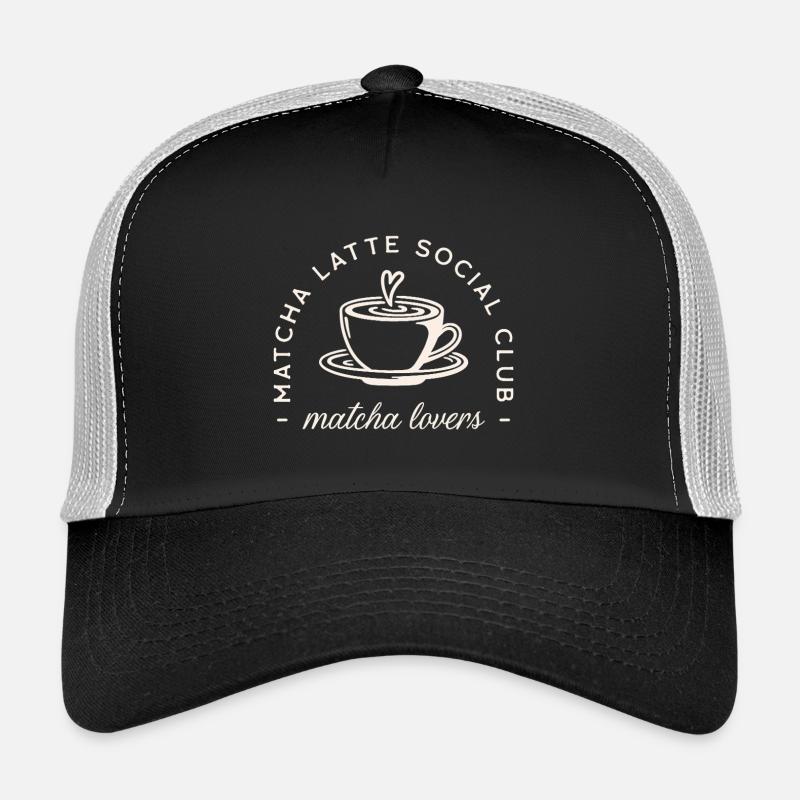 Matcha Tee Latte ästhetischer Humor Trucker Cap