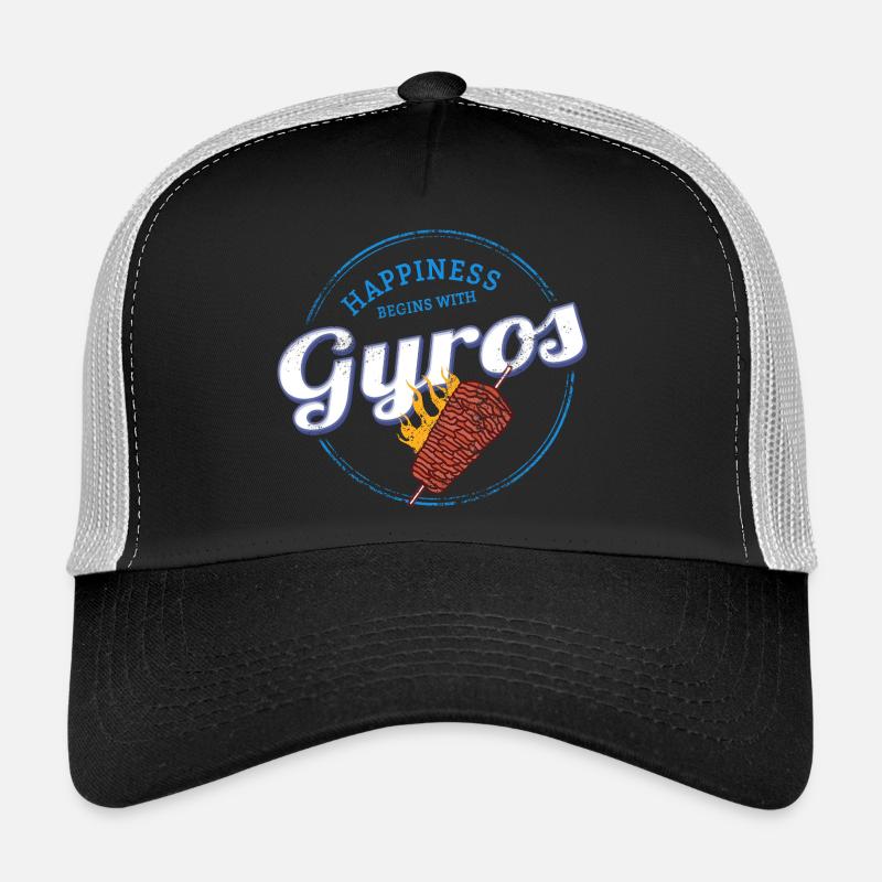 Gyros Restaurant Vintage Grèce Souvenir Casquette trucker 