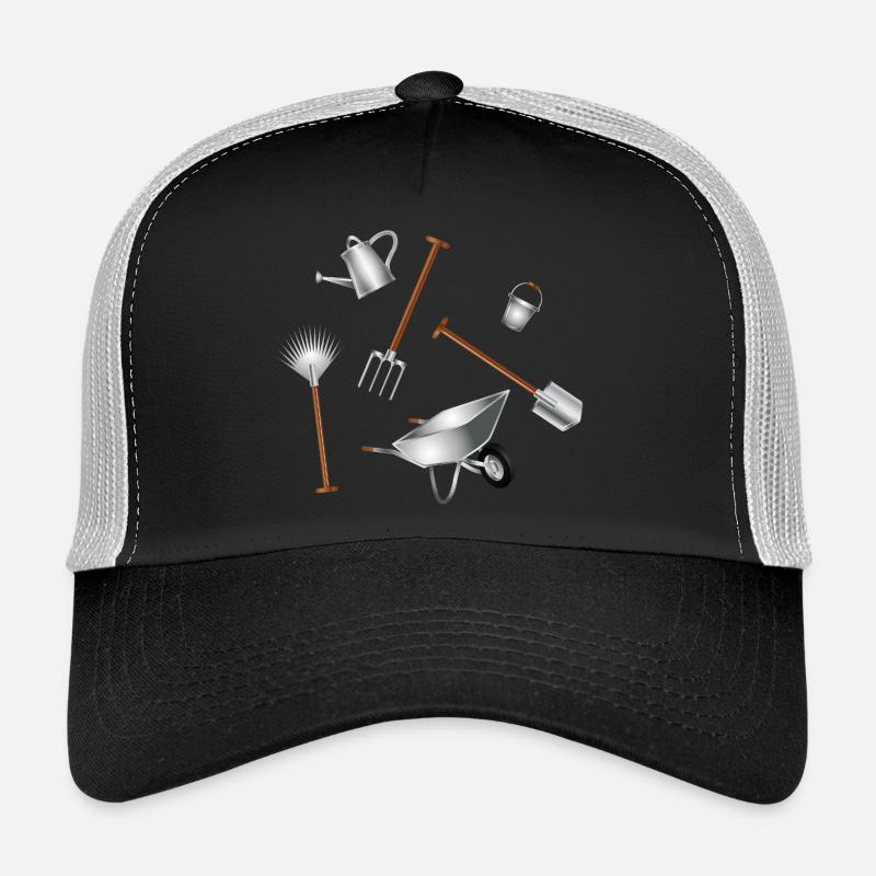Illustration d’ensemble d’outils de jardin classiques Casquette trucker 