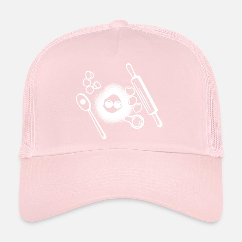 Baking Ingredients Drawing Trucker Cap