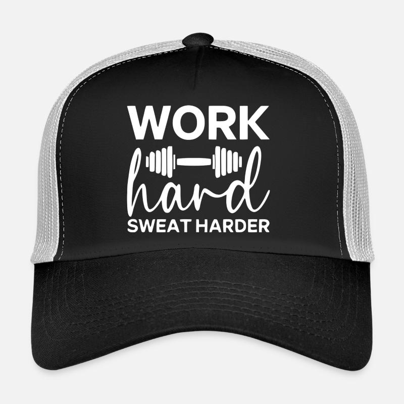 Motivational Weightlifting Workout Design - Trucker Cap - black/stone grey